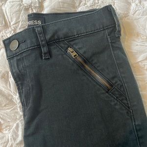 Express Black Moto Style Skinny Jeans
